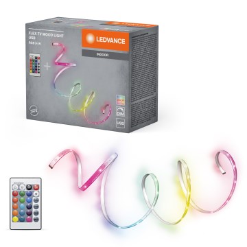 Ledvance - LED RGB Stmívatelný pásek FLEX TV MOOD 1m LED/4W/5V + dálkové ovládání