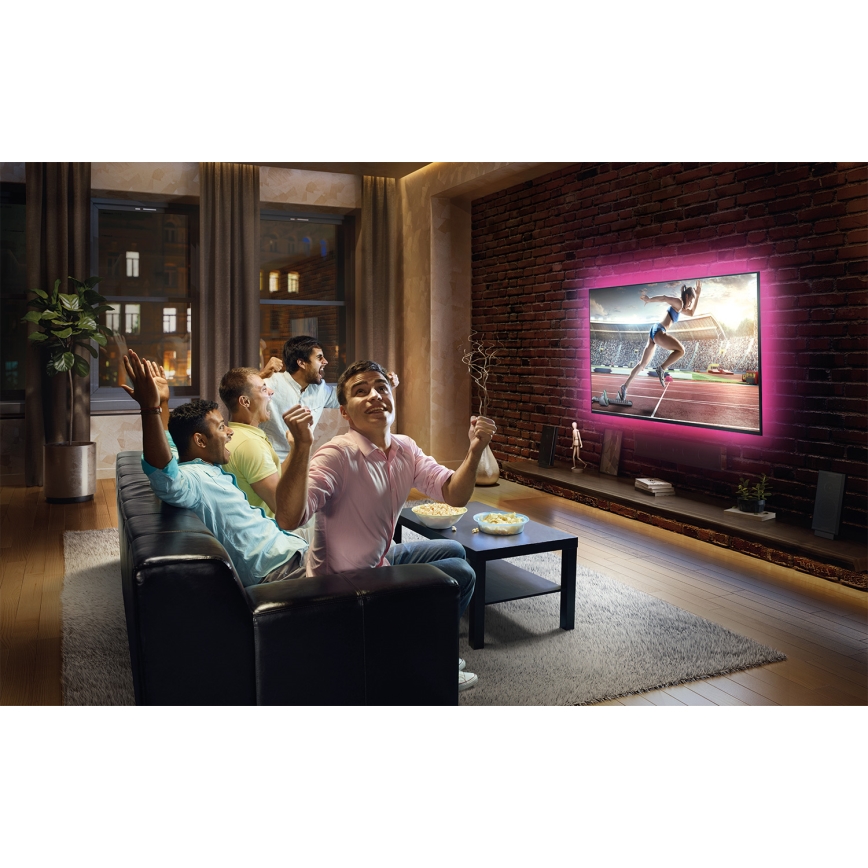 Ledvance - LED RGB Stmívatelný pásek FLEX TV MOOD 1m LED/4W/5V + dálkové ovládání