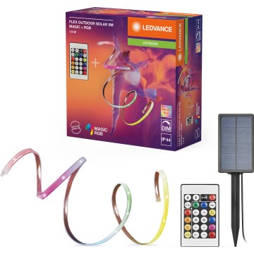 Ledvance - LED RGB Stmívatelný solární pásek FLEX MAGIC 5m LED/1,6W/3,7V 2000 mAh IP44 + dálkové ovládání