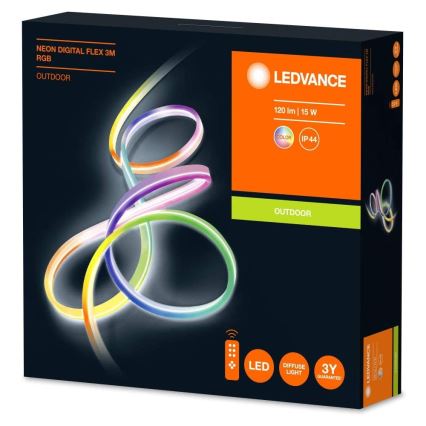 Ledvance - LED RGB Stmívatelný venkovní pásek FLEX 3m LED/15W/230V IP44 + dálkové ovládání