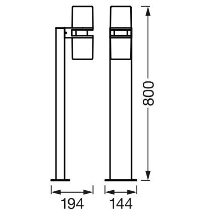 Ledvance - LED RGBW Stmívatelná venkovní lampa SMART+ FLARE 2xLED/7W/230V Wi-Fi IP44