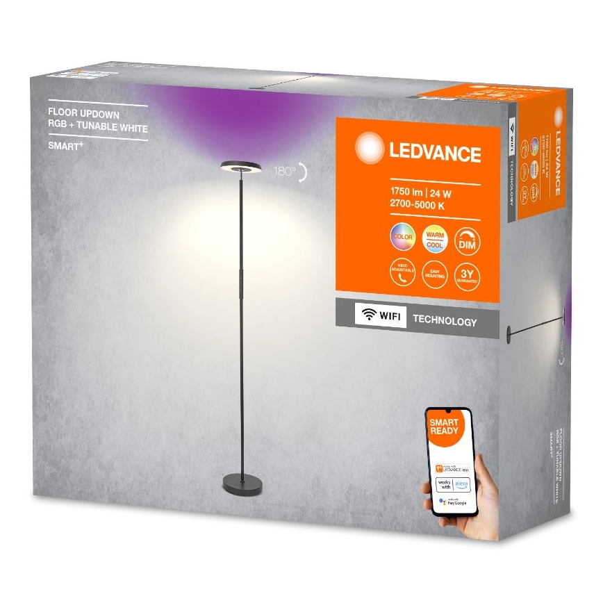 Ledvance - LED RGBW Stmívatelná stojací lampa SMART+ FLOOR LED/13,5W/230V 2700-5000K Wi-Fi