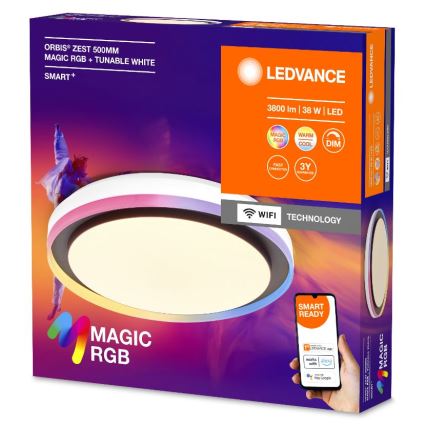 Ledvance - LED RGBW Stmívatelné stropní svítidlo SMART+ MAGIC LED/38W/230V 2700-6500K Wi-Fi