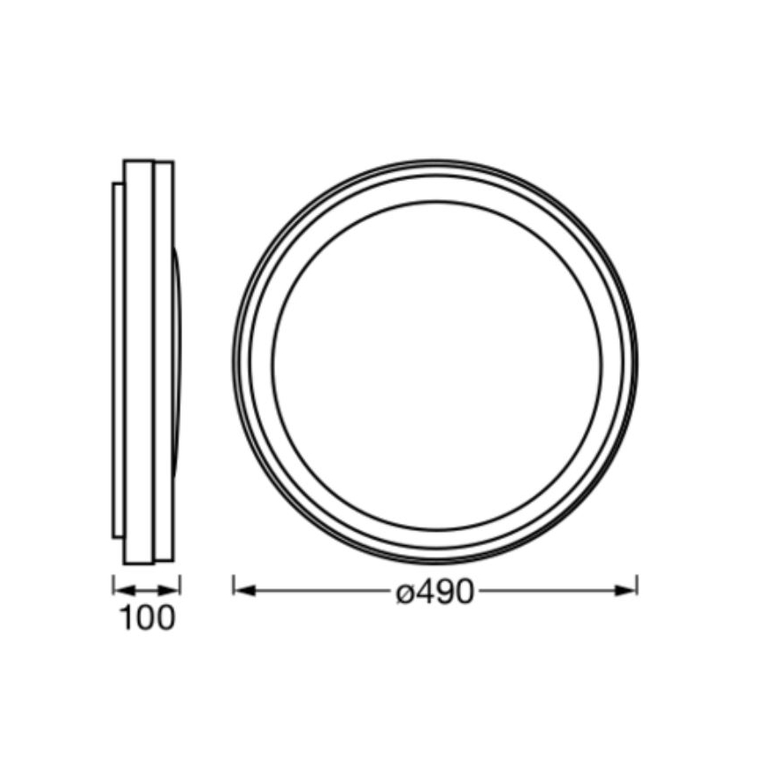 Ledvance - LED RGBW Stmívatelné stropní svítidlo SMART+ MAGIC LED/38W/230V  2700-6500K Wi-Fi