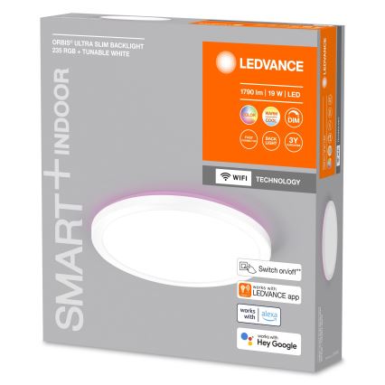 Ledvance - LED RGBW Stmívatelné stropní svítidlo SMART+ ORBIS LED/19W/230V 2700-6500K Wi-Fi