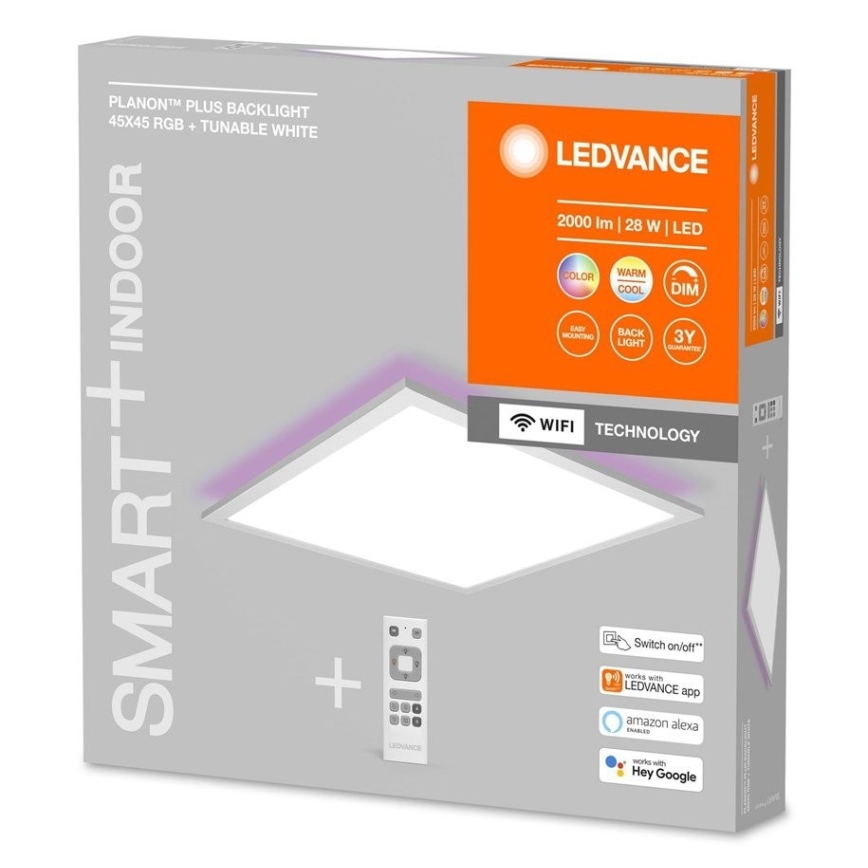 Ledvance - LED RGBW Stmívatelný panel SMART+ PLANON LED/28W/230V Wi-Fi + dálkové ovládání