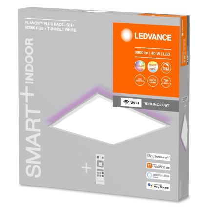 Ledvance - LED RGBW Stmívatelný panel SMART+ PLANON LED/40W/230V 3000-6500K Wi-Fi + dálkové ovládání