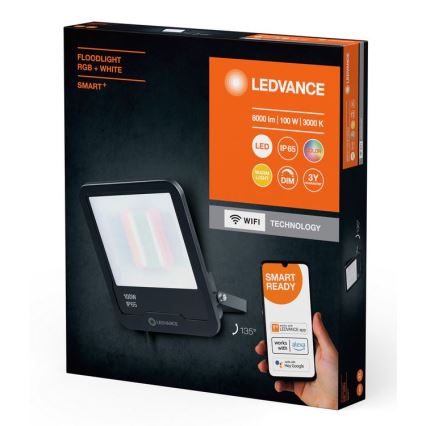 Ledvance - LED RGBW Stmívatelný venkovní reflektor SMART+ FLOODLIGHT LED/100W/230V IP65 Wi-Fi