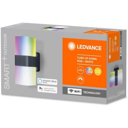 Ledvance - LED RGBW Venkovní nástěnné svítidlo SMART+ CUBE LED/13,5W/230V IP44 Wi-Fi