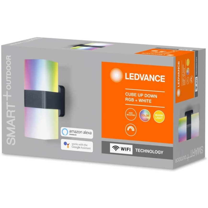 Ledvance - LED RGBW Venkovní nástěnné svítidlo SMART+ CUBE LED/13,5W/230V IP44 Wi-Fi