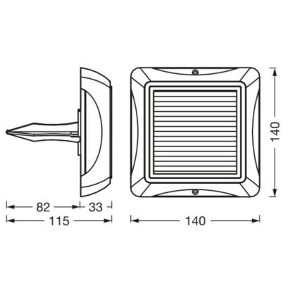 Ledvance - LED Stmívatelná solární lampa ENDURA STYLE SOLAR LED/1,2W/3,7V 2000 mAh IP65