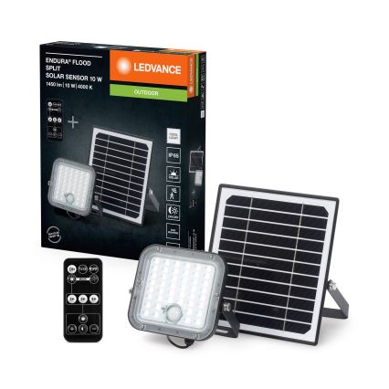 Ledvance - LED Stmívatelný solární reflektor se senzorem FLOOD SPLIT LED/10W/7,4V IP65 + dálkové ovládání