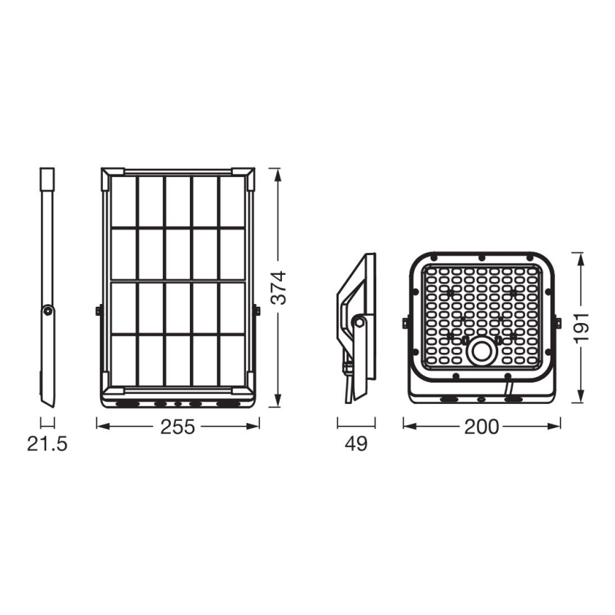 Ledvance - LED Stmívatelný solární reflektor se senzorem FLOOD SPLIT LED/30W/6,4V IP65 + dálkové ovládání