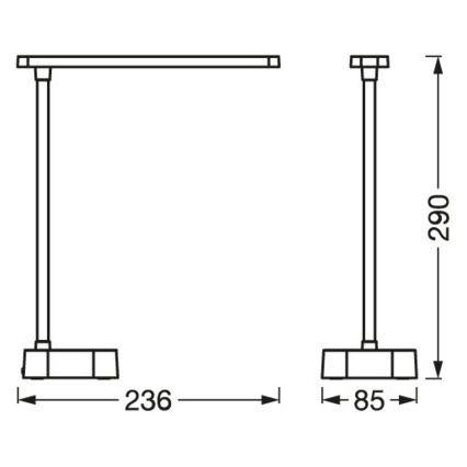 Ledvance - LED Stmívatelná dotyková stolní lampa PANAN LED/5,2W/5V 1200mAh