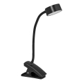 Ledvance - LED Stmívatelná dotyková stolní lampa s klipem CYLINDER LED/4,8W/5V 3000-6500K černá