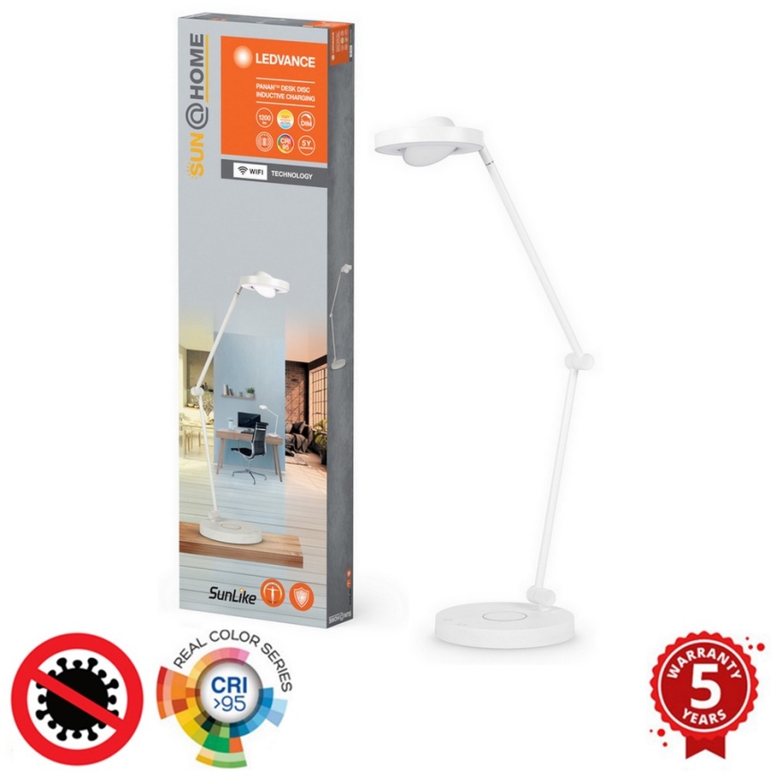 Ledvance - LED Stmívatelná dotyková stolní lampa SUN@HOME LED/20W/230V 2200-5000K CRI 95 Wi-Fi
