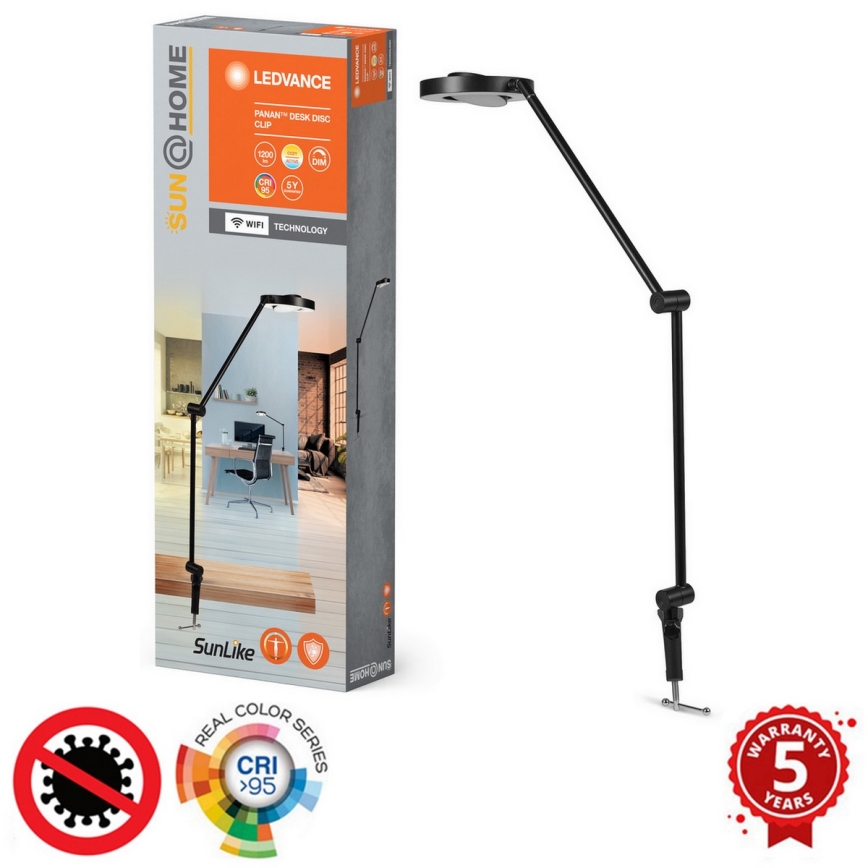 Ledvance - LED Stmívatelná lampa s klipem SUN@HOME LED/15W/230V 2200-5000K CRI 95 Wi-Fi