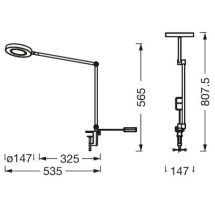 Ledvance - LED Stmívatelná lampa s klipem SUN@HOME LED/15W/230V 2200-5000K CRI 95 Wi-Fi