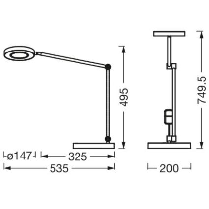 Ledvance - LED Stmívatelná dotyková stolní lampa SUN@HOME LED/20W/230V 2200-5000K CRI 95 Wi-Fi