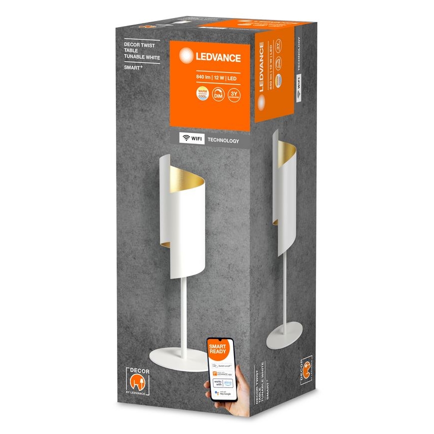 Ledvance - LED Stmívatelná stolní lampa SMART+ DECOR TWIST LED/12W/230V 3000-6500K Wi-Fi bílá