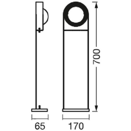 Ledvance - LED Stmívatelná venkovní lampa SWING LED/6,7W/230V IP44 Wi-Fi