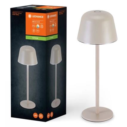 Ledvance - LED Stmívatelná venkovní nabíjecí lampa TABLE LED/2,5W/5V IP54 béžová