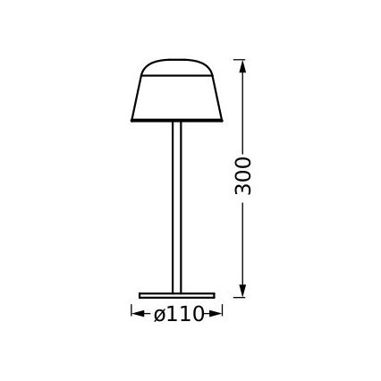 Ledvance - LED Stmívatelná venkovní nabíjecí lampa TABLE LED/2,5W/5V IP54 béžová