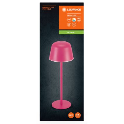 Ledvance - LED Stmívatelná venkovní nabíjecí lampa TABLE LED/2,5W/5V IP54 červená