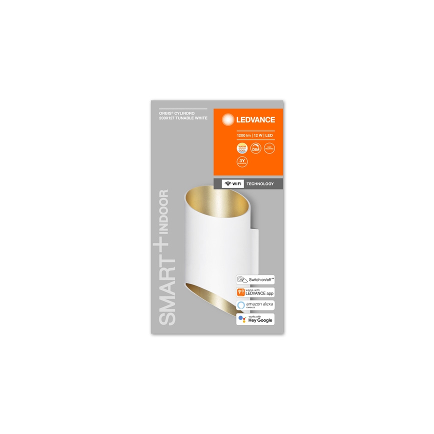 Ledvance - LED Stmívatelné nástěnné svítidlo SMART+ CYLINDRO LED/12W/230V 3000-6500K Wi-Fi bílá