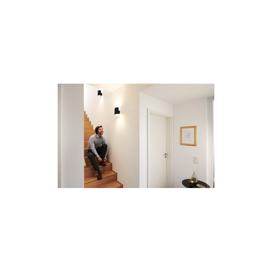 Ledvance - LED Stmívatelné nástěnné svítidlo SMART+ TWIST LED/12W/230V 3000-6500K Wi-Fi černá