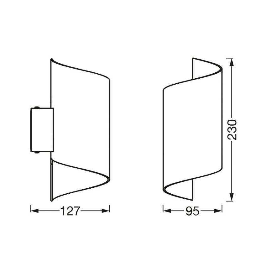 Ledvance - LED Stmívatelné nástěnné svítidlo SMART+ TWIST LED/12W/230V 3000-6500K Wi-Fi černá