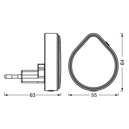 Ledvance - LED Stmívatelné orientační svítidlo do zásuvky LUNETTA LED/0,5W/230V