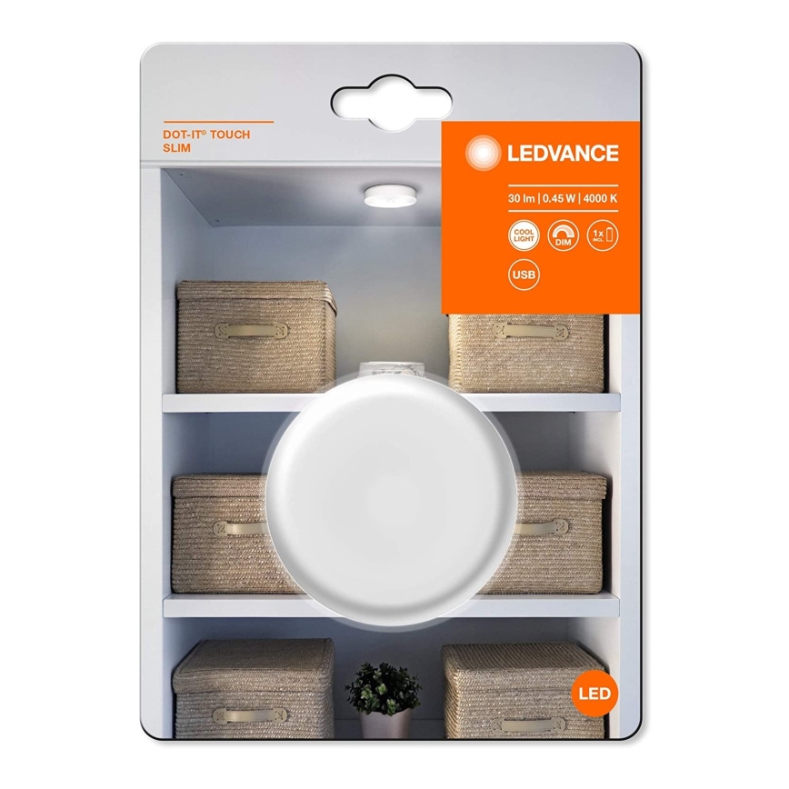 Ledvance - LED Stmívatelné orientační svítidlo DOT-IT LED/0,45W/5V 500 mAh