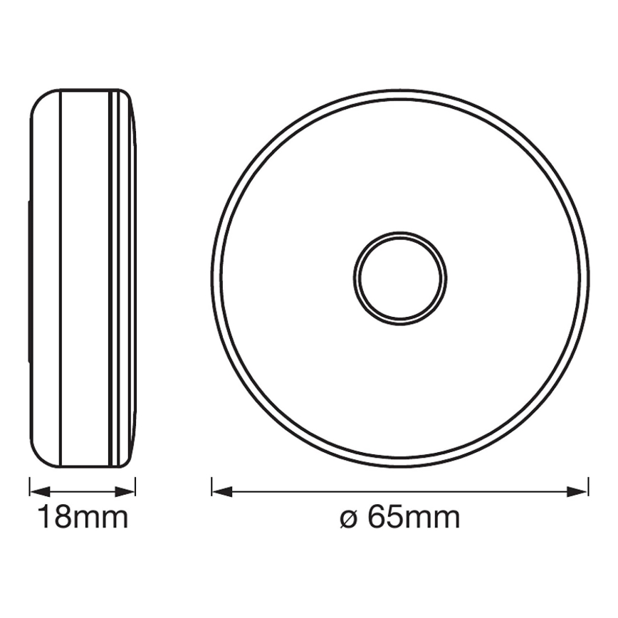 Ledvance - LED Stmívatelné orientační svítidlo DOT-IT LED/0,45W/5V 500 mAh