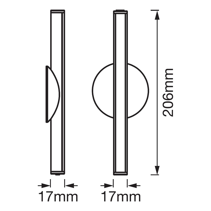 Ledvance - LED Stmívatelné osvětlení zrcadla LEDSTIXX LED/2W/Li-Ion 800 mAh IP44 CRI 90