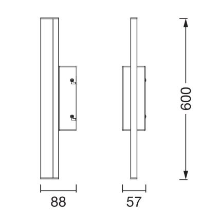 Ledvance - LED Stmívatelné dotykové osvětlení zrcadla ORBIS MIRROR LED/10W/230V 60 cm 3000/4000K IP44