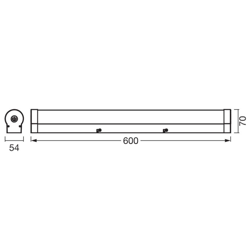 Ledvance - LED Stmívatelné dotykové osvětlení zrcadla ORBIS TUBE LED/12W/230V 60 cm 3000/4000K IP44