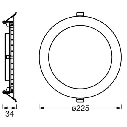 Ledvance - LED Stmívatelné podhledové svítidlo SUN@HOME LED/22W/230V 2200-5000 CRI 95 Wi-Fi