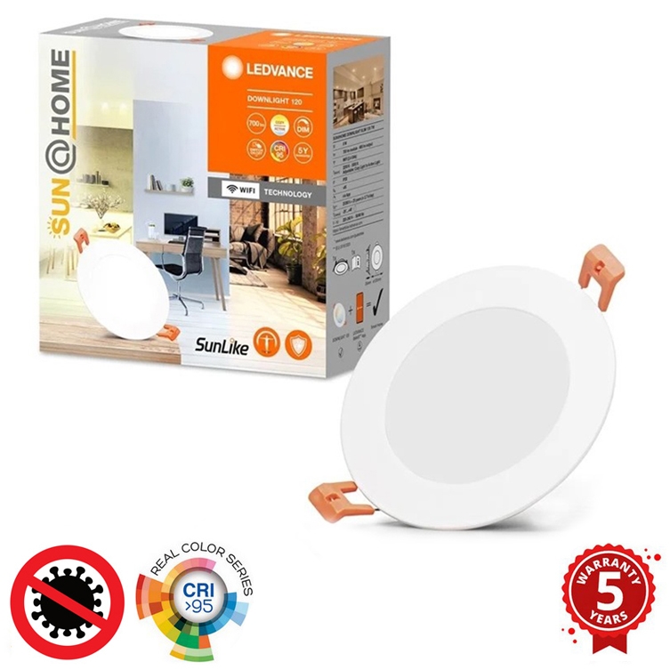 Ledvance - LED Stmívatelné podhledové svítidlo SUN@HOME LED/8W/230V 2200-5000K CRI 95 Wi-Fi