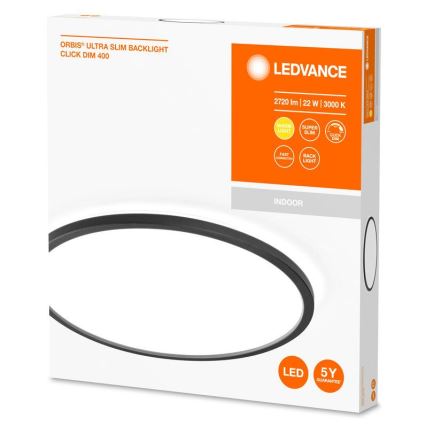 Ledvance - LED Stmívatelné stropní svítidlo ORBIS LED/22W/230V černá