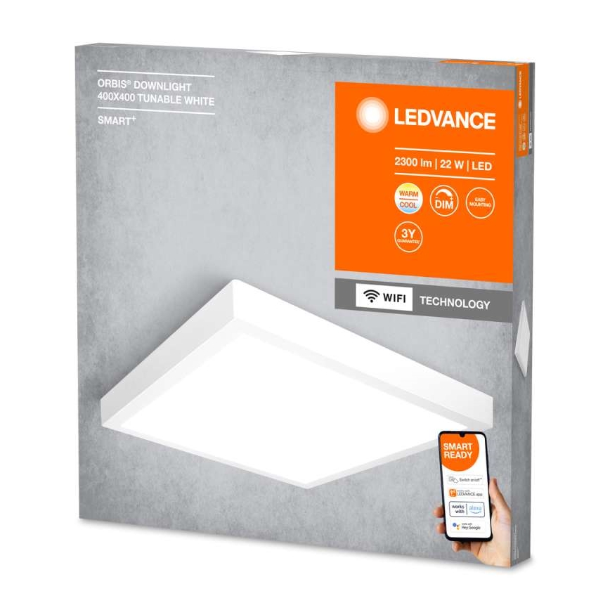 Ledvance - LED Stmívatelné stropní svítidlo SMART+ DOWNLIGHT LED/22W/230V 3000-6500K Wi-Fi