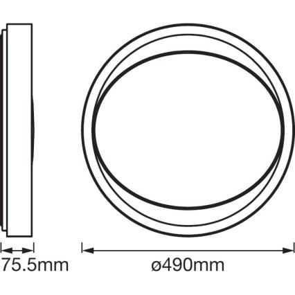 Ledvance - LED Stmívatelné svítidlo SMART+ EYE LED/32W/230V 3000K-6500K Wi-Fi