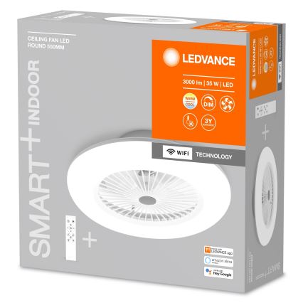 Ledvance - LED Stmívatelné stropní svítidlo s ventilátorem SMART+ LED/35W/230V Wi-Fi 3000-6500K + dálkové ovládání