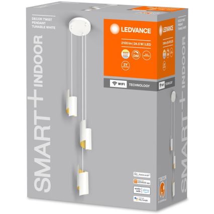 Ledvance - LED Stmívatelný lustr na lanku SMART+ DECOR 3xLED/8W/230V bílá Wi-Fi