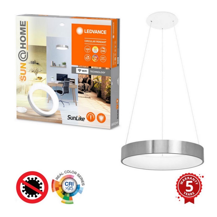 Ledvance - LED Stmívatelný lustr na lanku SUN@HOME CIRCULAR LED/18,5W/230V Wi-Fi