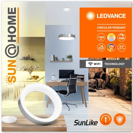 Ledvance - LED Stmívatelný lustr na lanku SUN@HOME CIRCULAR LED/18,5W/230V Wi-Fi