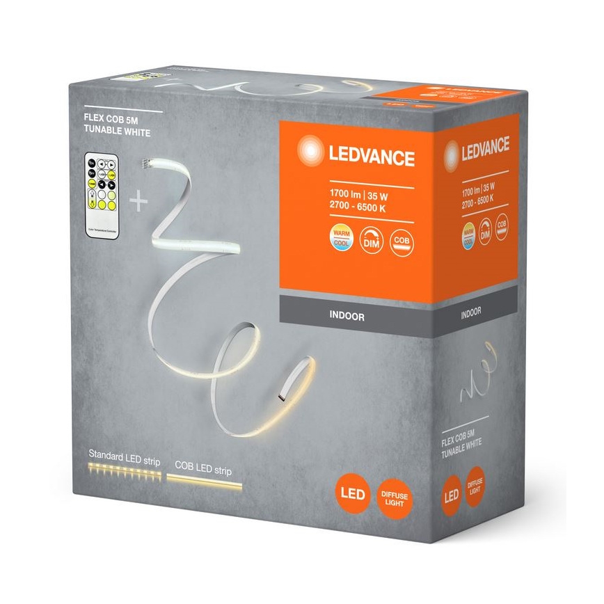 Ledvance - LED Stmívatelný pásek FLEX COB 5m LED/35W/230V 2700-6500K + dálkové ovládání