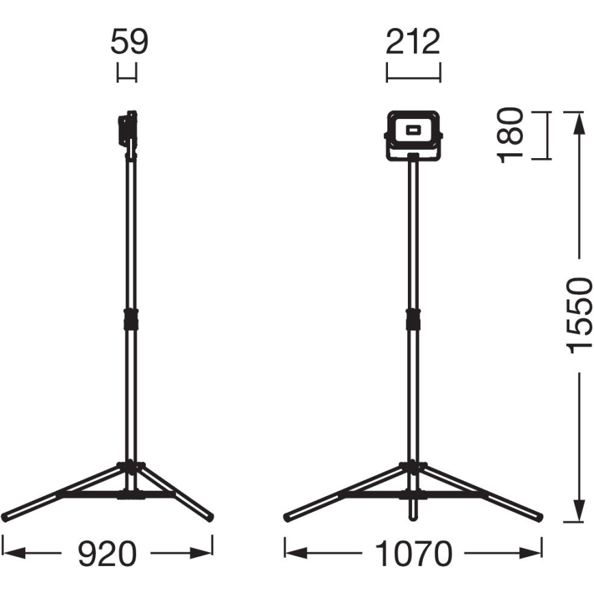 Ledvance - LED Stmívatelný reflektor s držákem WORKLIGHT TRIPOD LED/20W/3,7V IP54