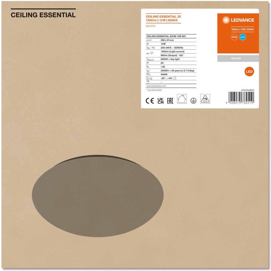 Ledvance - LED Stropní svítidlo ESSENTIAL LED/13W/230V 6500K
