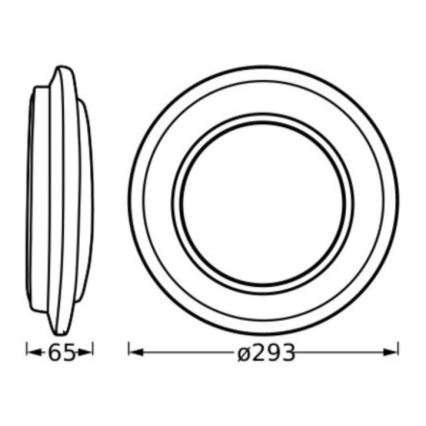 Ledvance - LED Stropní svítidlo ORBIS BERLIN LED/16W/230V černá